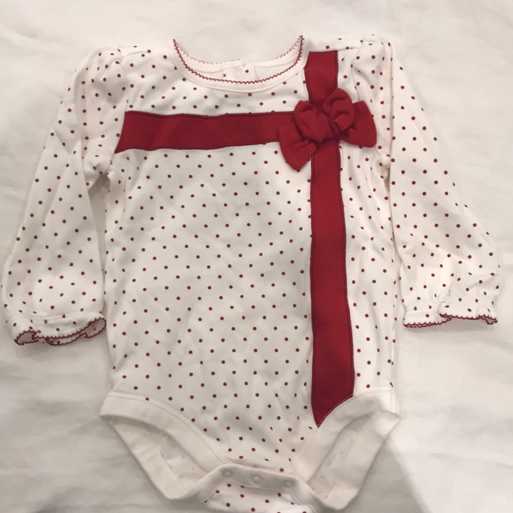 NWOT Gymboree Bow Onesie 12-18mo Long sleeve